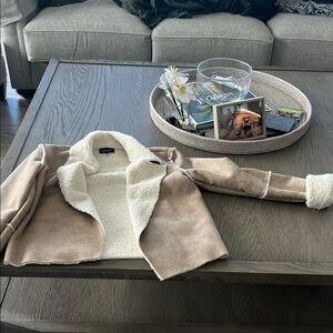 Splendid Cream and Tan Teddy Jacket